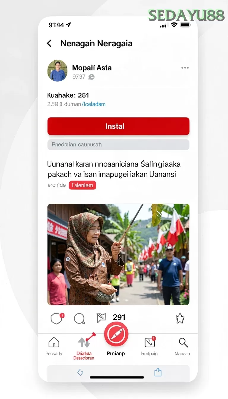Cuplikan layar MEGA77 — halaman utama