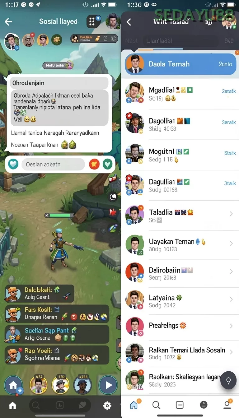 Cuplikan layar MEGA77 — aktivitas